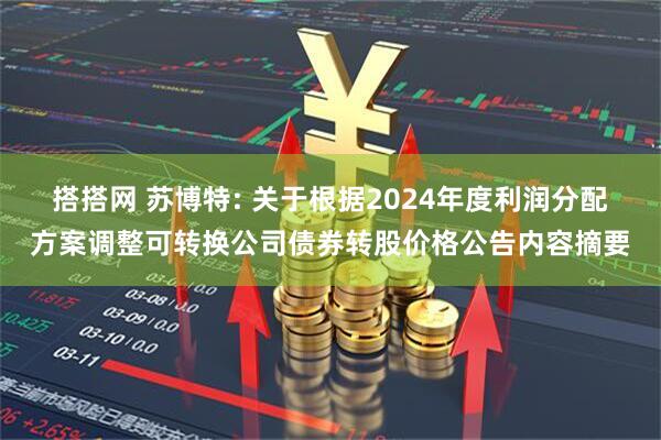搭搭网 苏博特: 关于根据2024年度利润分配方案调整可转换公司债券转股价格公告内容摘要